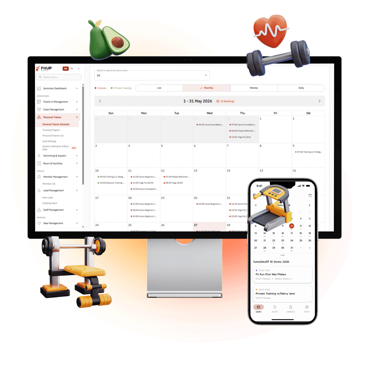 FitUP Trainers - Schedule