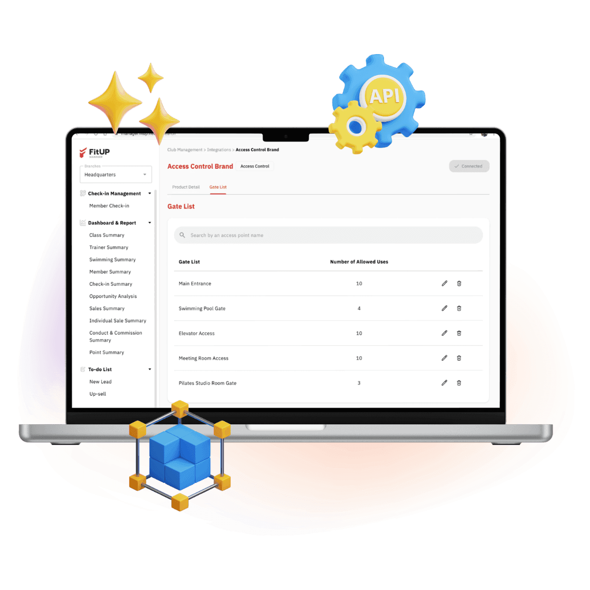 FitUP Integrations - Access Gate